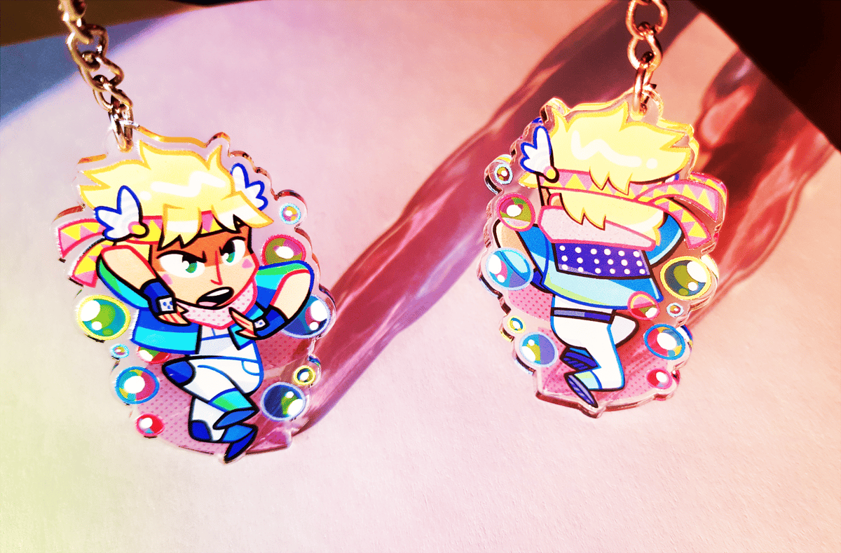 Caesar Zeppeli - 2'' Acrylic Keychain (double sided) | neonUFO
